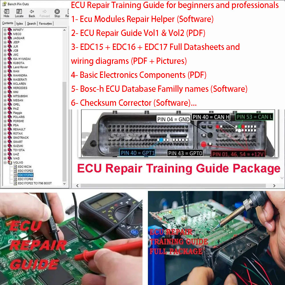 ECU Repair Training Guide ECU  - مراجعة Electronics Repair Basics وسعره