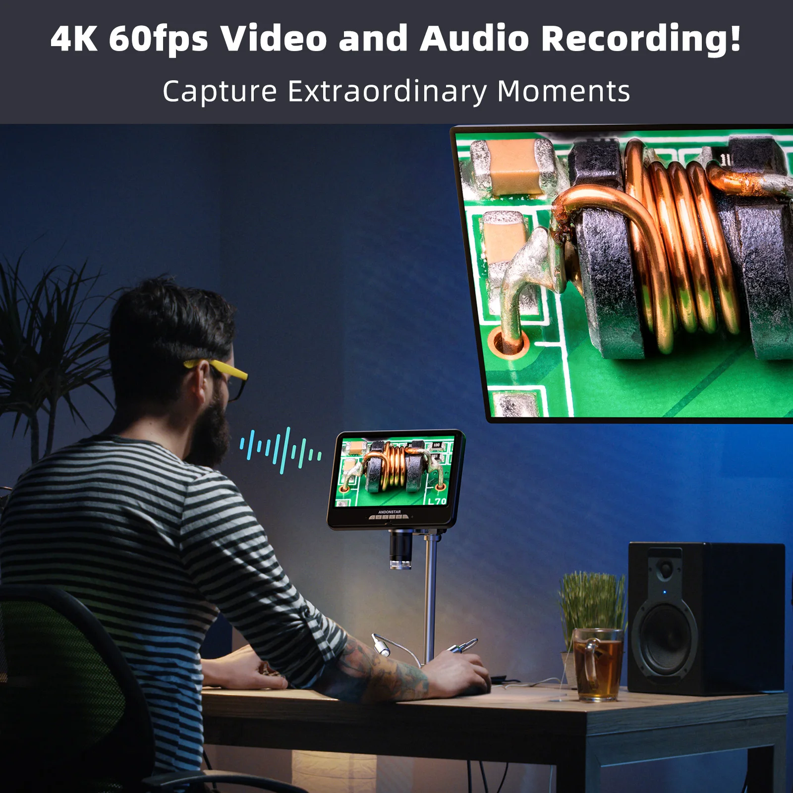 Andonstar AD210S-Pro 4K 60FPS  - مراجعة Electronics Repairs وسعره